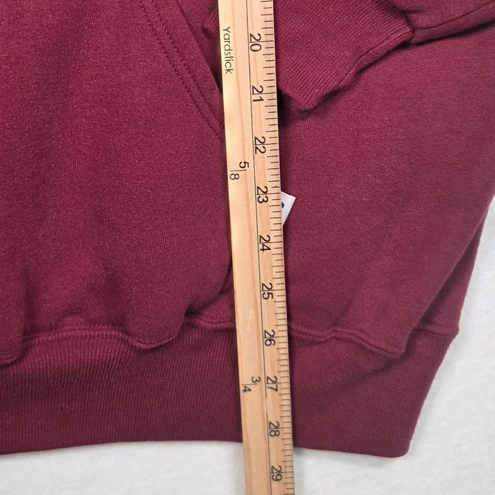 Vintage Russell Athletic Hoodie Mens XXL Maroon Pullover Fleece Blank Sweatshirt